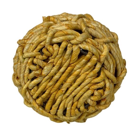 Handwoven Pineapple Wicker Rattan Woven Decorative Accent Tropical Tiki Boho - Picture 5 of 7